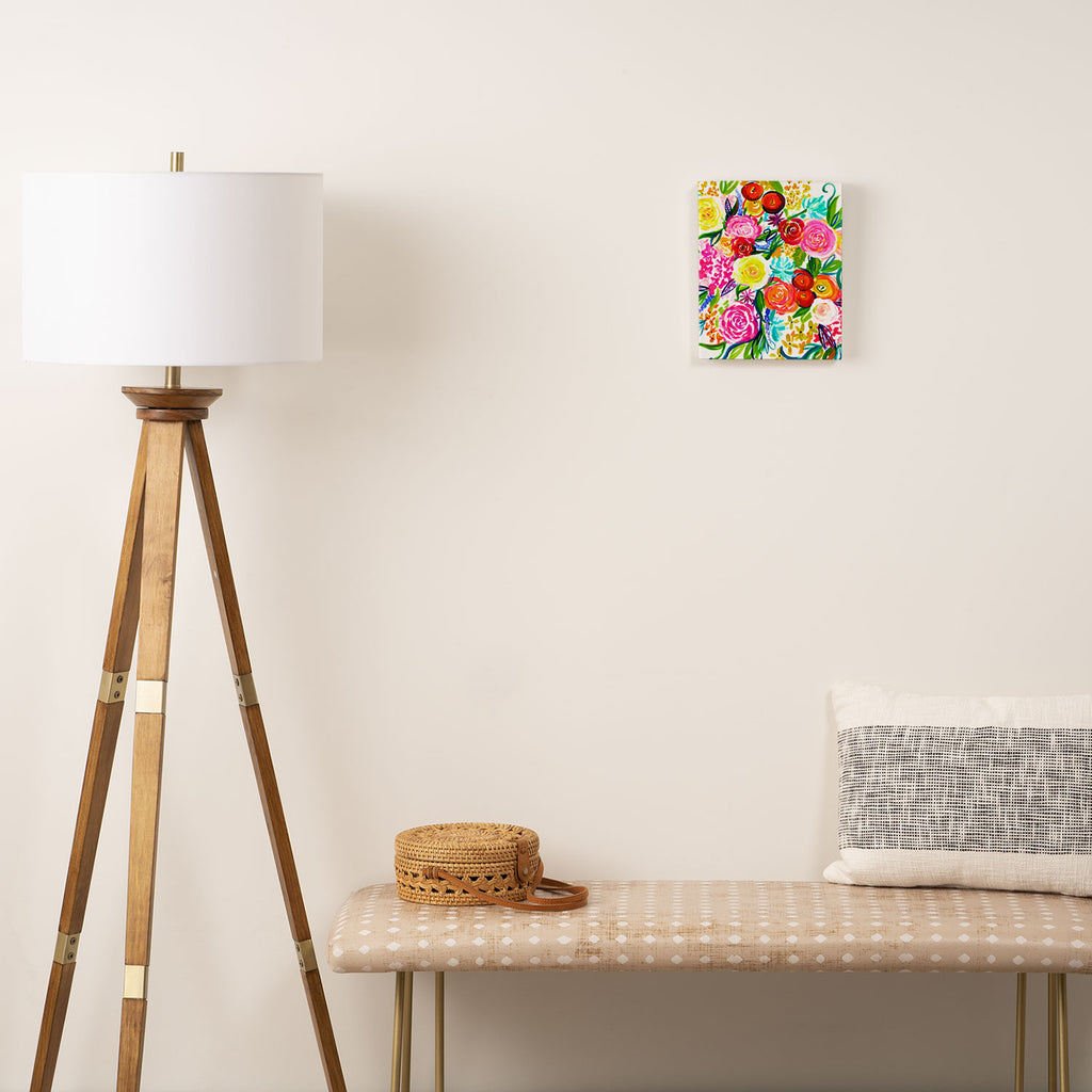 Bright Colorful Floral painting Canvas Print Gallery Image 2