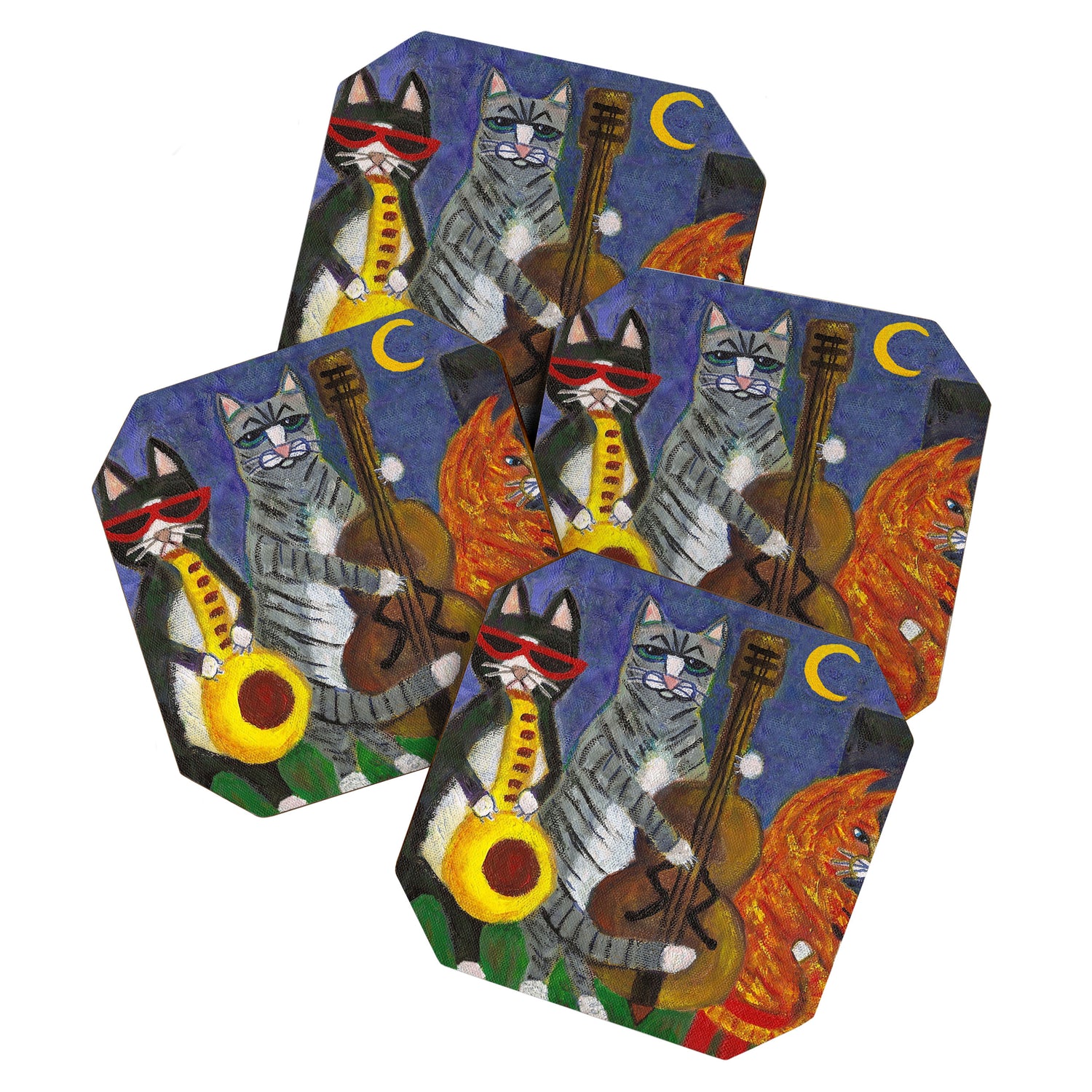 Jazz Cats Coaster Gallery Image 1