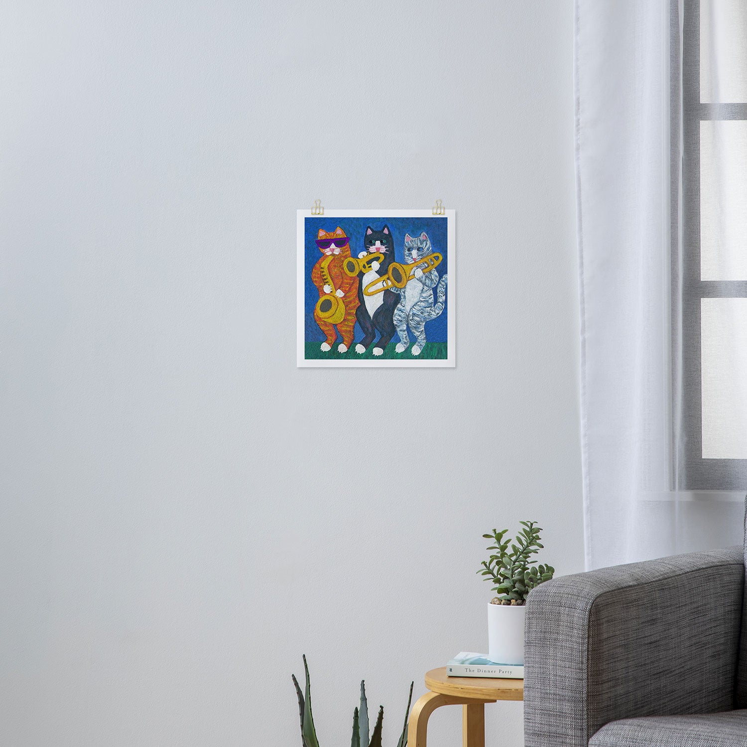 Salsa Cats Brass Section Art Print Gallery Image 3