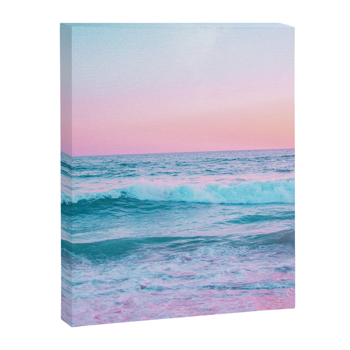 Candy Waves | Pastel Ocean Shoreline off Coast of California  Canvas Print Gallery Image 1