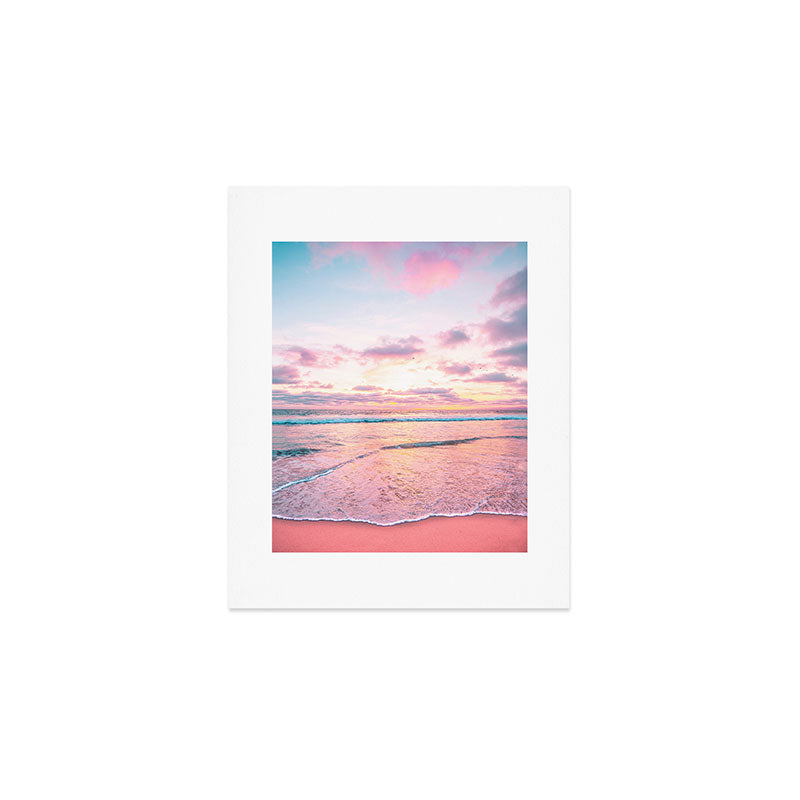 Pastel Sunset - California Beach Life Art Print Gallery Image 1