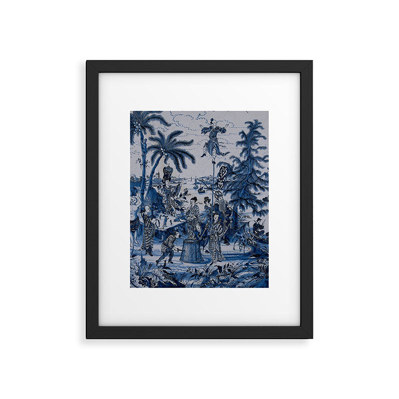 17th Century Delftware Chinoiserie Framed Art Print Gallery Image 5