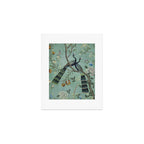 A Teal of Two Birds Chinoiserie Art Print Gallery Image 1