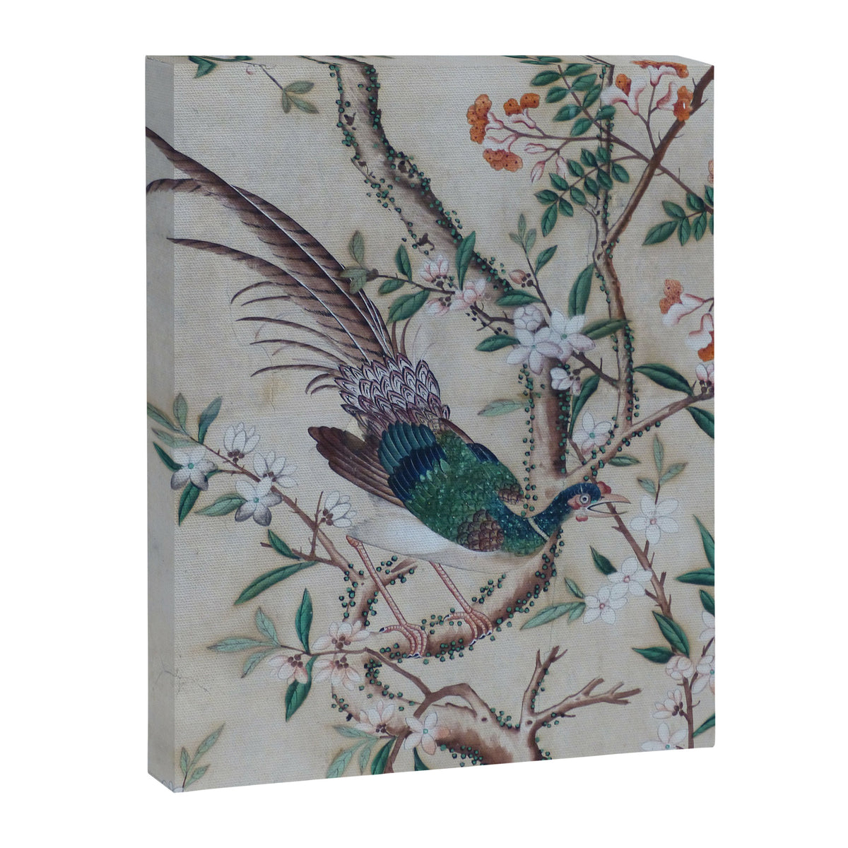 Antique Chinoiserie with Bird Canvas Print Gallery Image 6