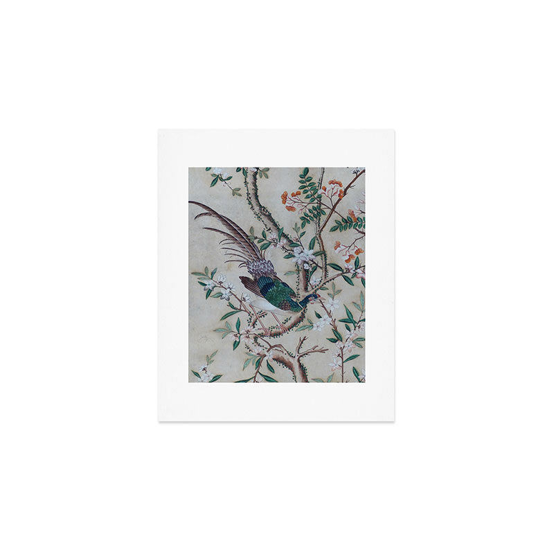 Antique Chinoiserie with Bird Art Print Gallery Image 1
