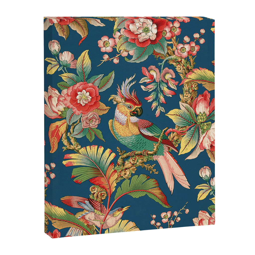 Antique French Chinoiserie in Blue Canvas Print Gallery Image 6