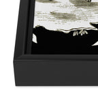 Black & White Chinoiserie Framed Canvas Print Gallery Image 3