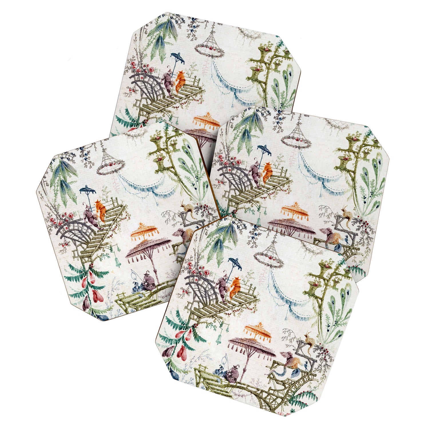 Enchanted Forest Chinoiserie Coaster Gallery Image 1