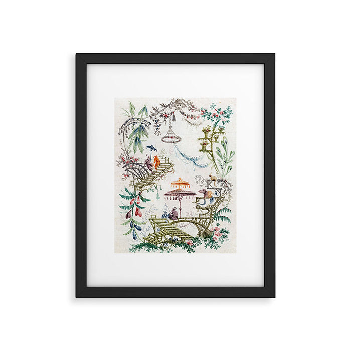 Enchanted Forest Chinoiserie Framed Art Print Gallery Image 1