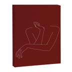 Crossed arms illustration - Anna Red Canvas Print Gallery Image 8
