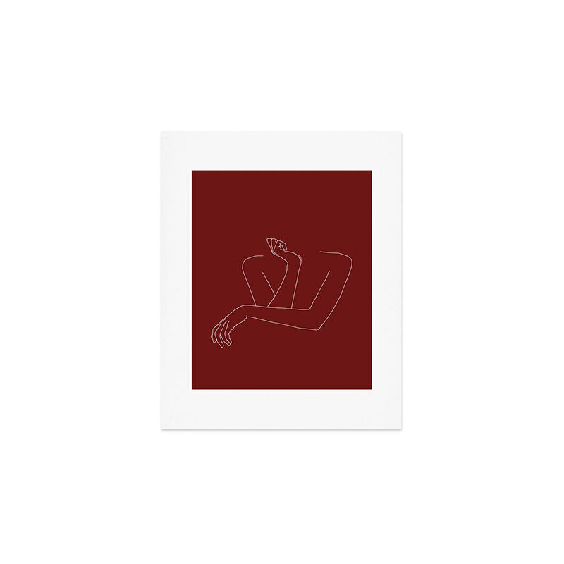 Crossed arms illustration - Anna Red Art Print Gallery Image 1