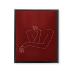 Crossed arms illustration - Anna Red Framed Canvas Print Gallery Image 8