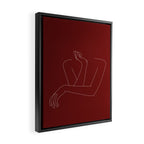 Crossed arms illustration - Anna Red Framed Canvas Print Gallery Image 2