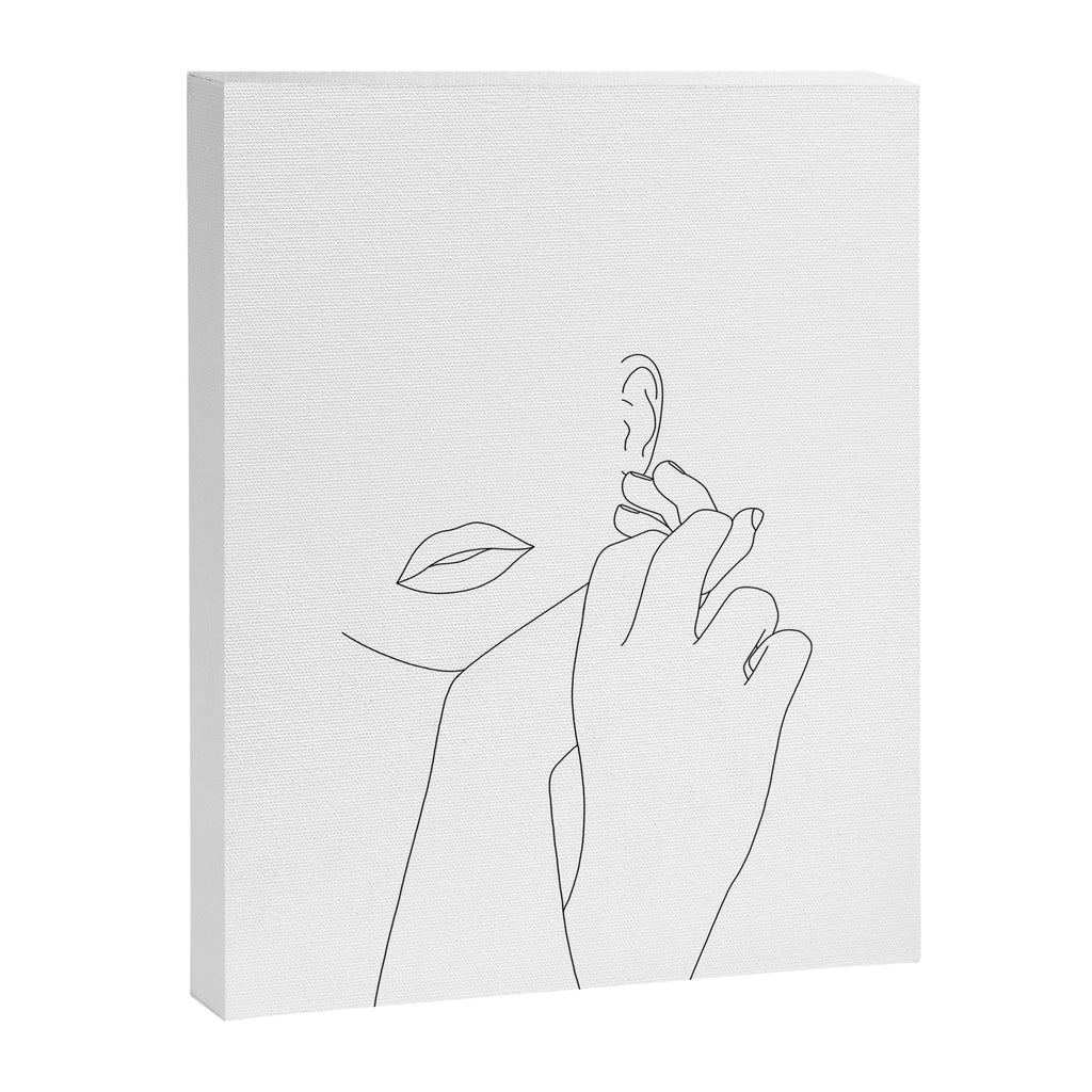 Minimalist face illustration - Fleur Canvas Print Gallery Image 8