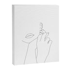 Minimalist face illustration - Fleur Canvas Print Gallery Image 8