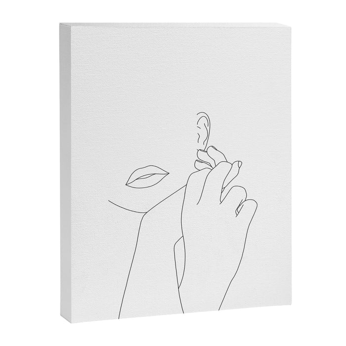 Minimalist face illustration - Fleur Canvas Print Gallery Image 1