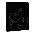 Nude figure illustration - Celina Black Canvas Print Gallery Image 8