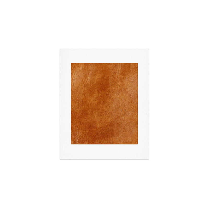 Natural brown leather, vintage texture Art Print Gallery Image 1