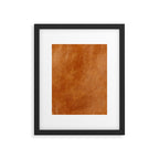Natural brown leather, vintage texture Framed Art Print Gallery Image 5