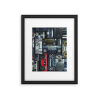 Retro Pop Eighties Boombox Radio Pattern Framed Art Print Gallery Image 5