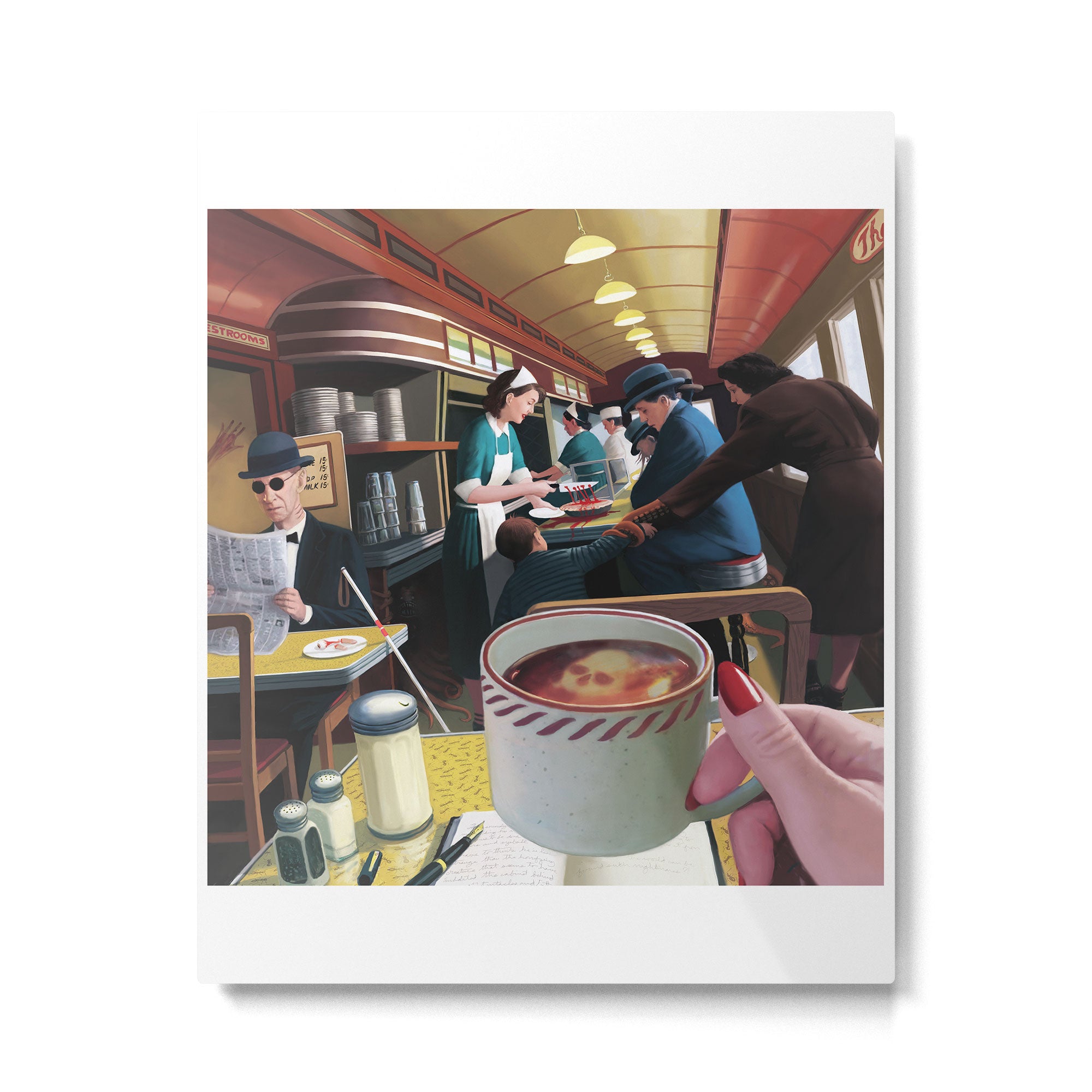 Blue Plate Special by Jeff Lee Johnson Metal Print Gallery Image 6
