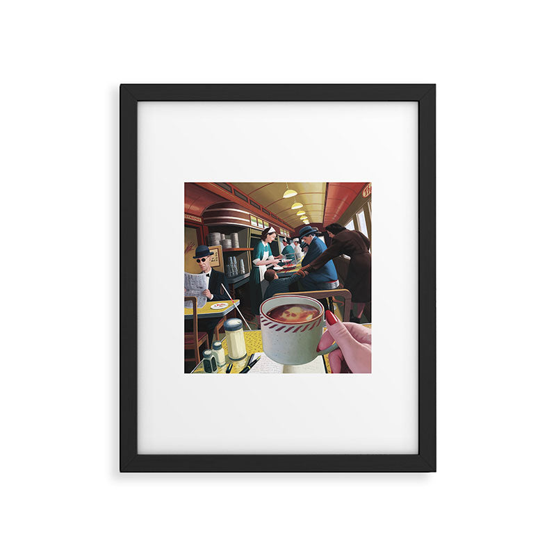 Blue Plate Special by Jeff Lee Johnson Framed Art Print