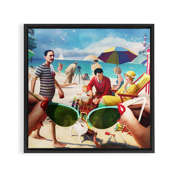 Under The Boardwalk Framed Canvas Print Gallery Image 1