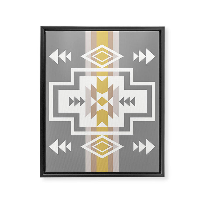 Aztec Stripes Framed Canvas Print Gallery Image 1