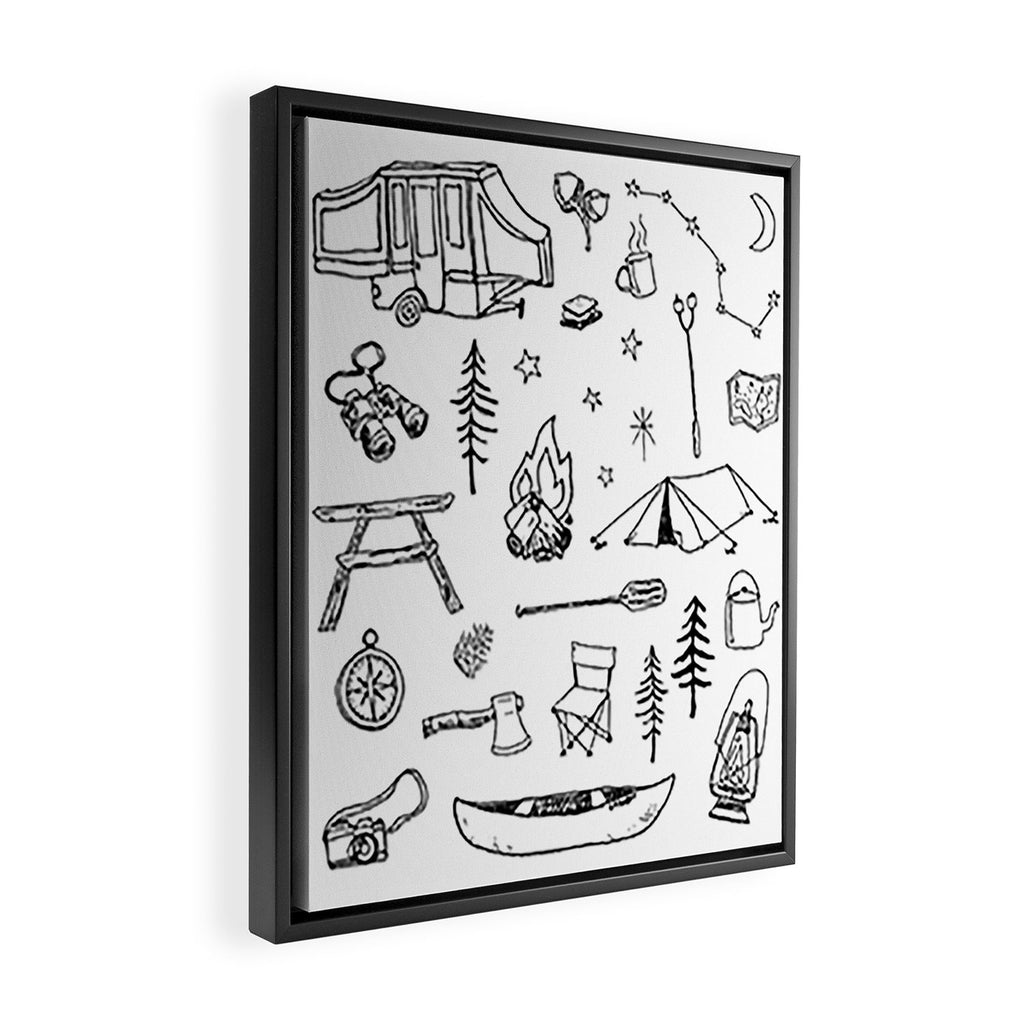 Simple Camping Framed Canvas Print Gallery Image 2