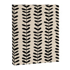 Abstract Leaves black pattern Canvas Print Gallery Image 8