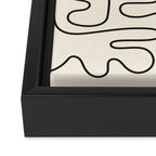 Abstract Lines 2 black and white Framed Canvas Print Gallery Image 3