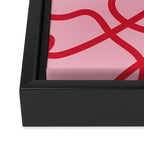 Abstract Lines pink and red Framed Canvas Print Gallery Image 3