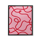 Abstract Lines pink and red Framed Canvas Print Gallery Image 8