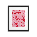 Abstract Lines pink and red Framed Art Print Gallery Image 6