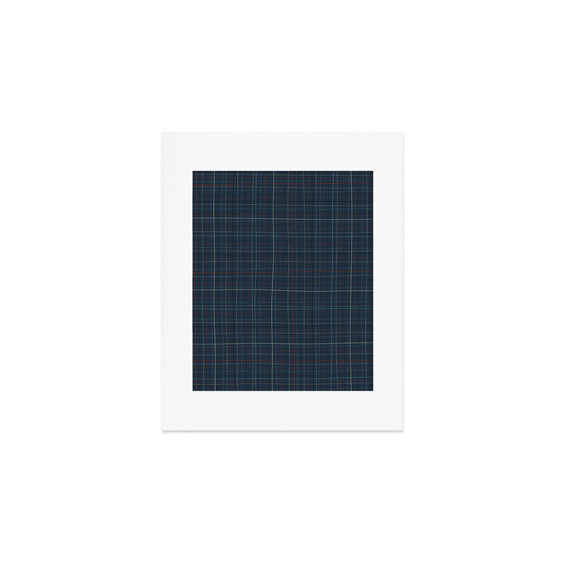 Abstract Plaid 2 blue Art Print Gallery Image 1