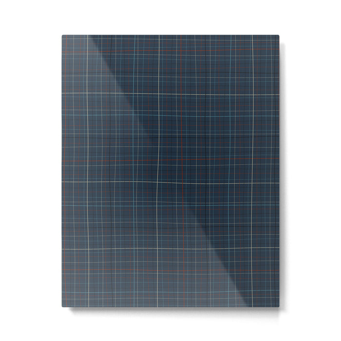 Abstract Plaid 2 blue Metal Print Gallery Image 1