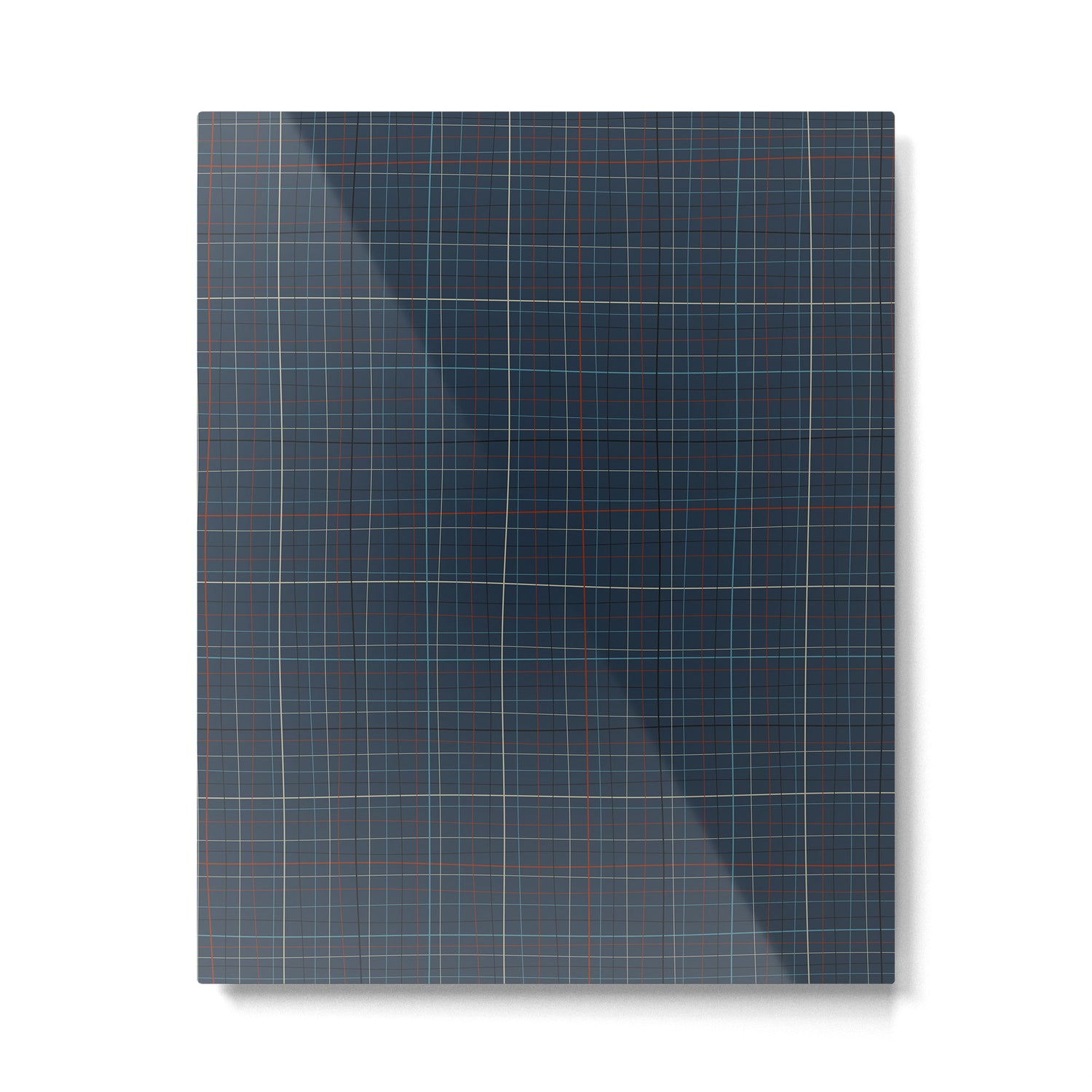 Abstract Plaid 2 blue Metal Print Gallery Image 6