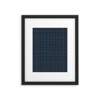 Abstract Plaid 2 blue Framed Art Print Gallery Image 6