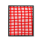Abstract Plaid red Framed Canvas Print Gallery Image 8