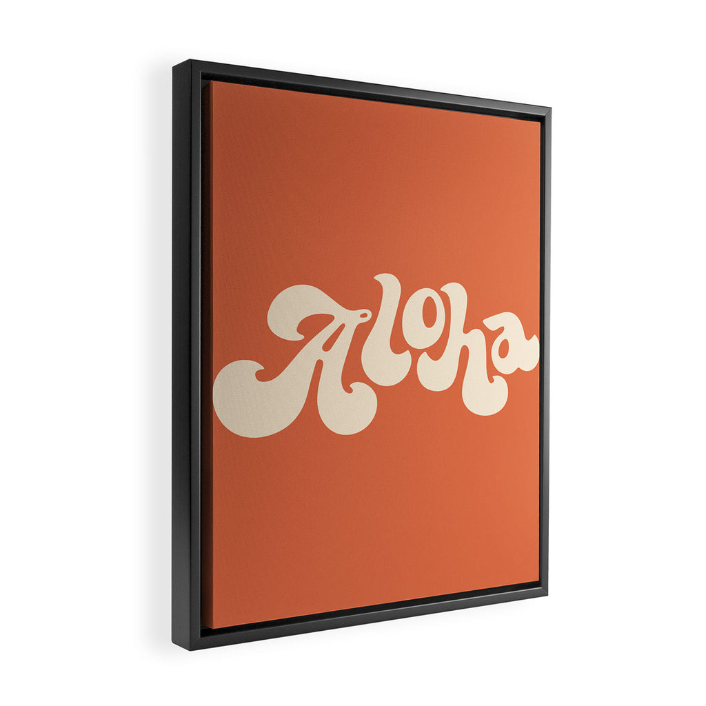 Aloha orange Framed Canvas Print Gallery Image 2