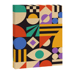Bauhaus Mid Century Abstract Shapes colorful Canvas Print Gallery Image 8