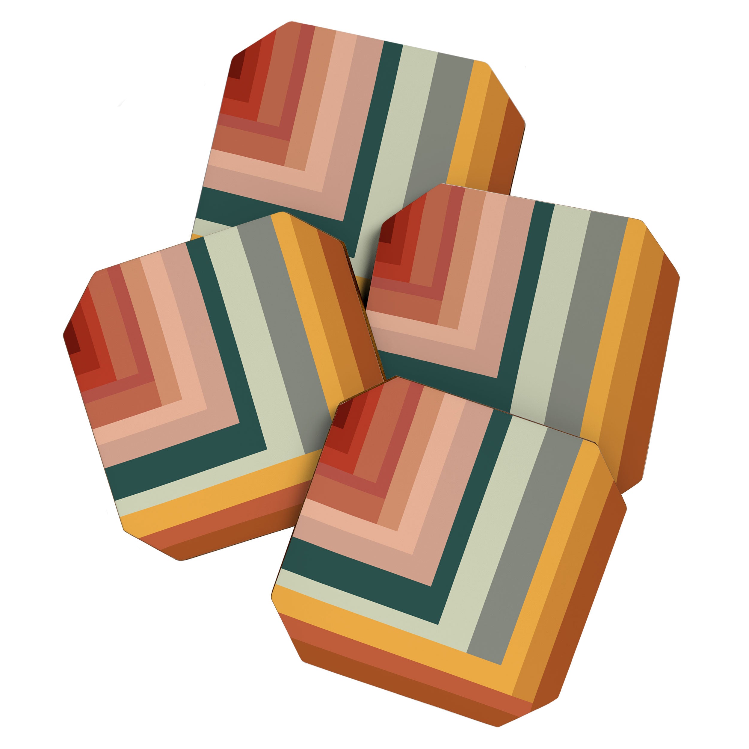 Broken Stripes warm Coaster Gallery Image 1