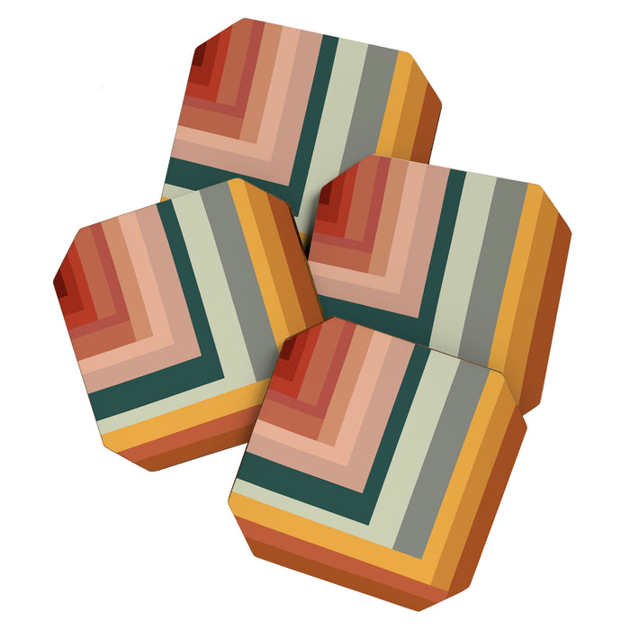 Broken Stripes warm Coaster Gallery Image 1