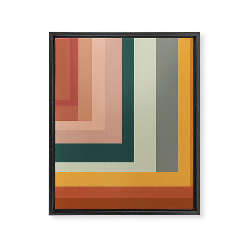 Broken Stripes warm Framed Canvas Print Gallery Image 8