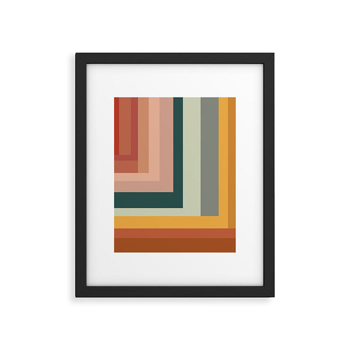 Broken Stripes warm Framed Art Print Gallery Image 1