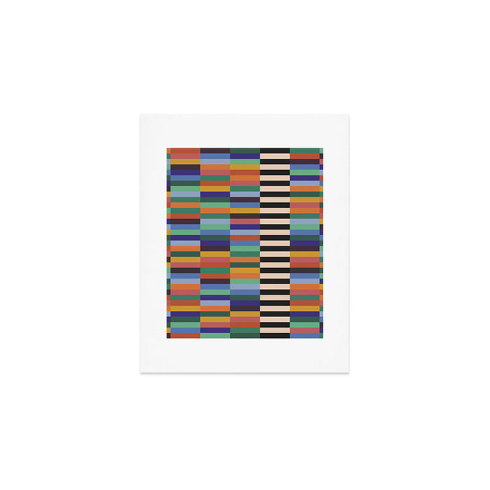 Colorful Abstract Irregular Stripes  Art Print Gallery Image 1