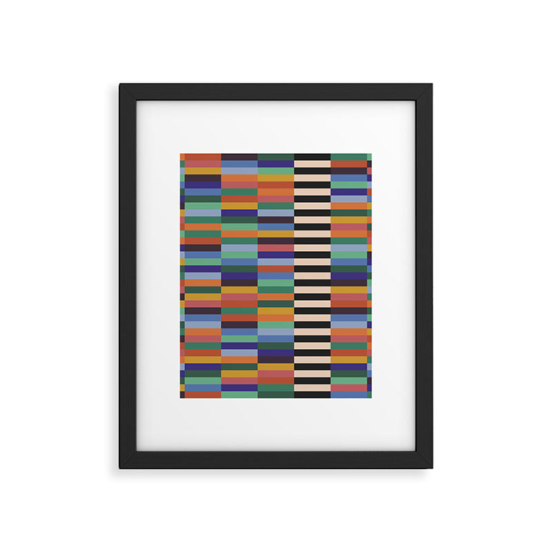 Colorful Abstract Irregular Stripes  Framed Art Print Gallery Image 6