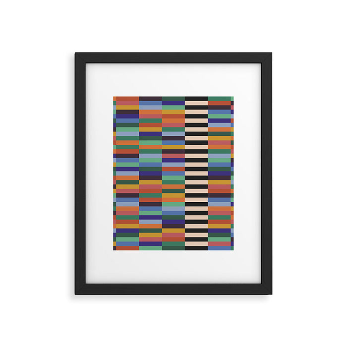 Colorful Abstract Irregular Stripes  Framed Art Print Gallery Image 1