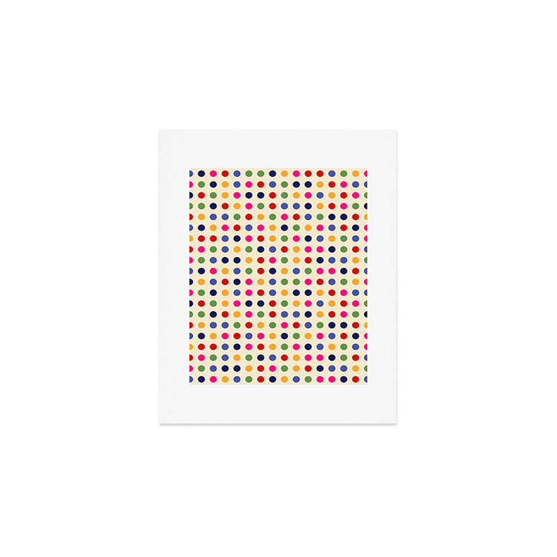 Colorful Polka Dots pattern bright Art Print Gallery Image 1