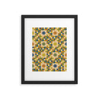 Colorful Quilt Plaid geometric pattern green and blue Framed Art Print Gallery Image 6